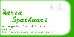 maria szathmari business card